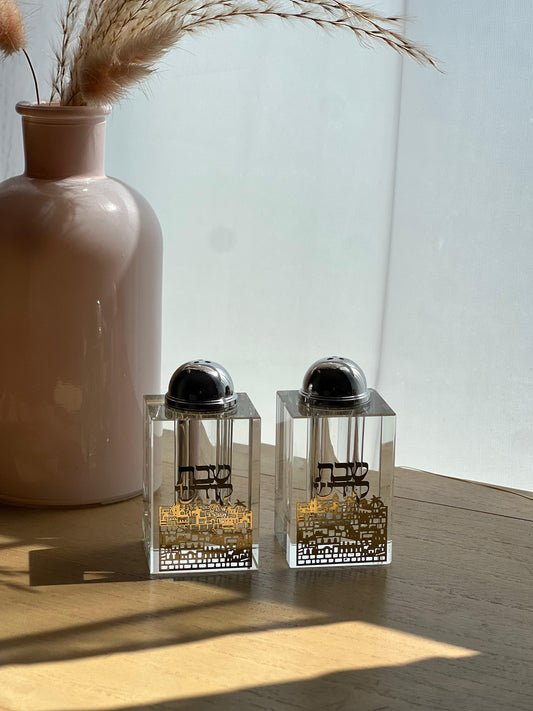 סט מלחיות קריסטל מהודר דגם ירושלים