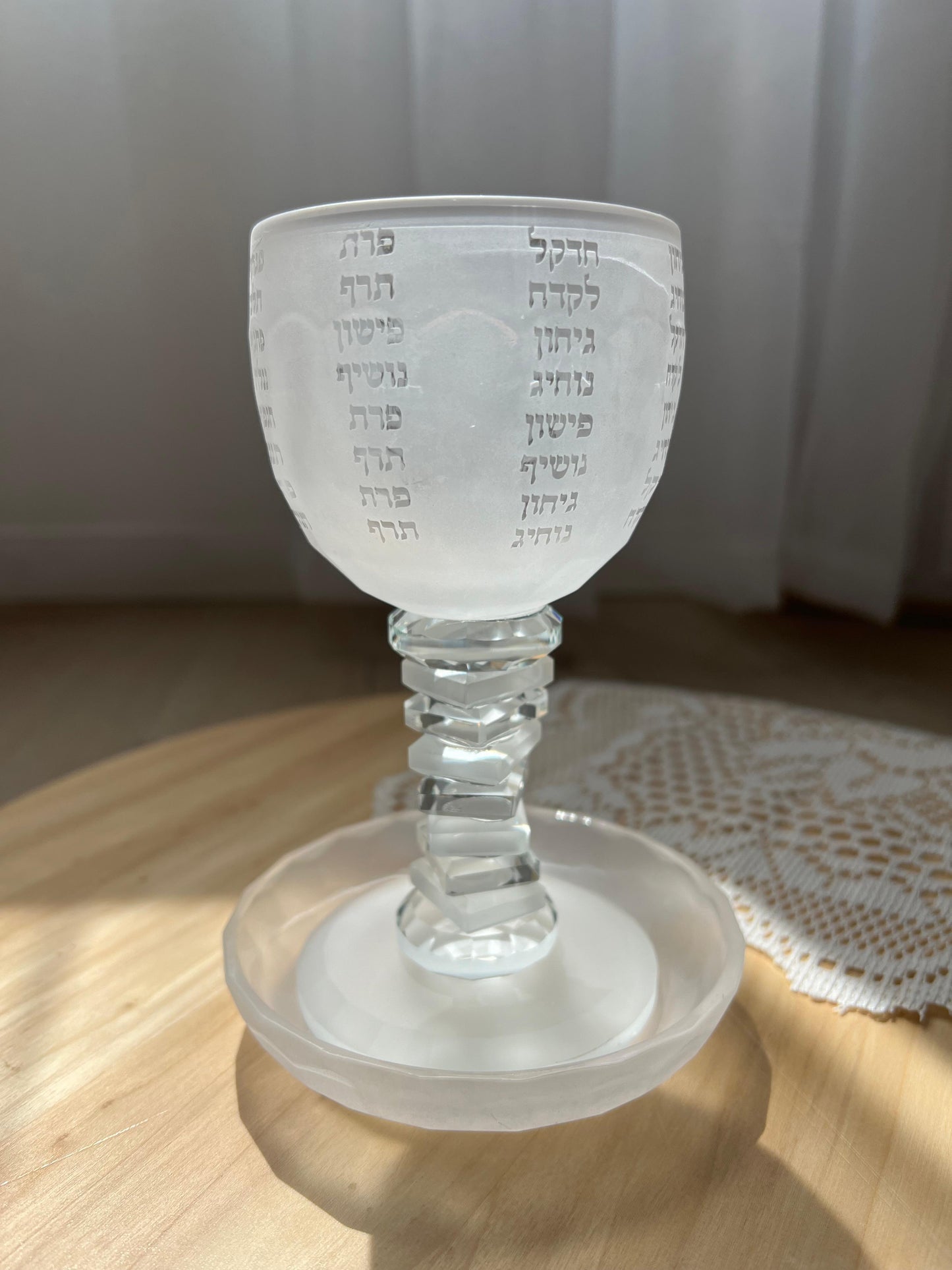 כוס קידוש קריסטל מהודרת - 4 צבעים