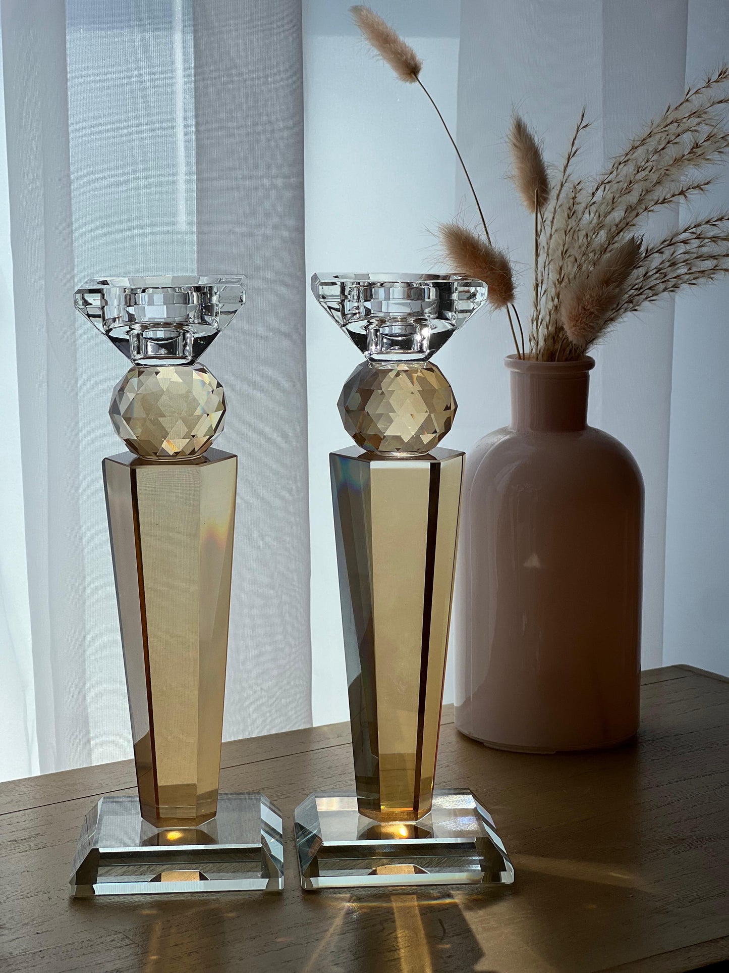 זוג פמוטי קריסטל מהודרים