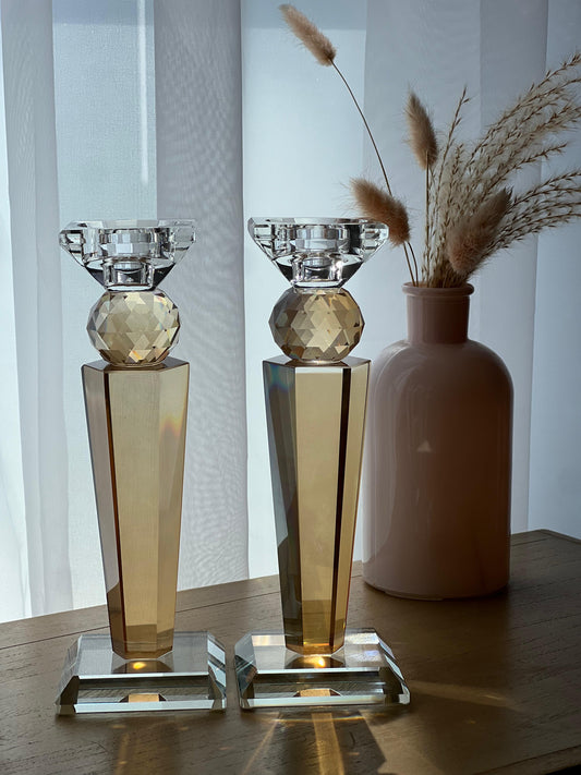 זוג פמוטי קריסטל מהודרים