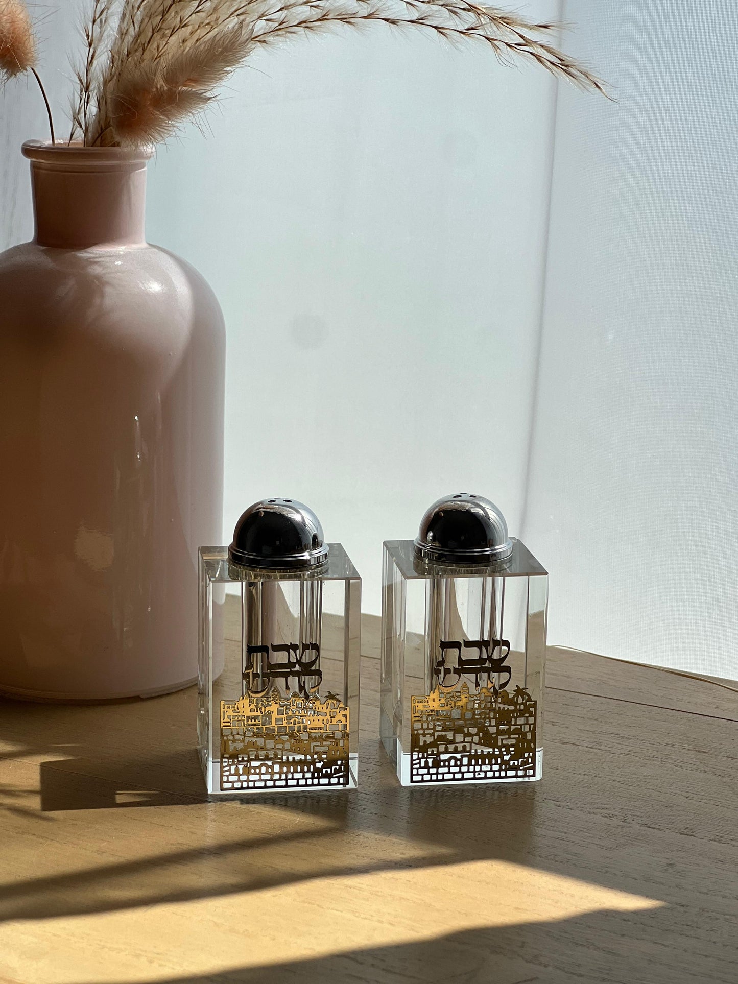 סט מלחיות קריסטל מהודר דגם ירושלים