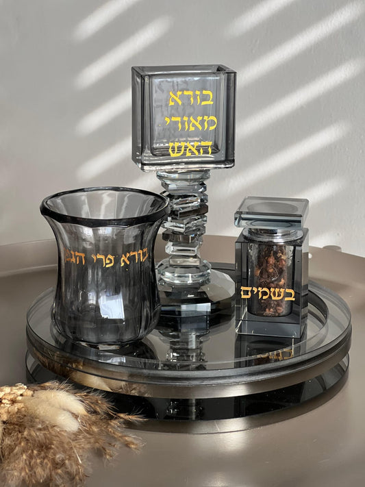 סט הבדלה קריסטל מהודר