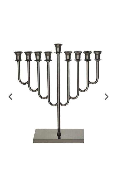חנוכיית מתכת  - עם אפשרות לחריטה בלייזר