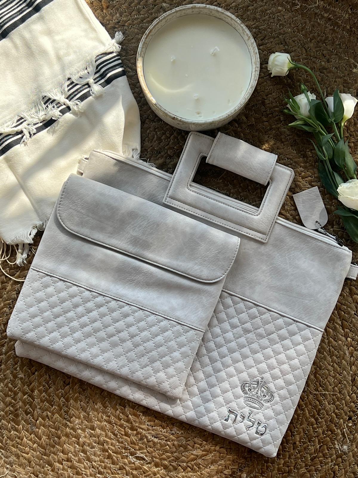 תיק טלית תפילין דגם "ריבועים" - ידית