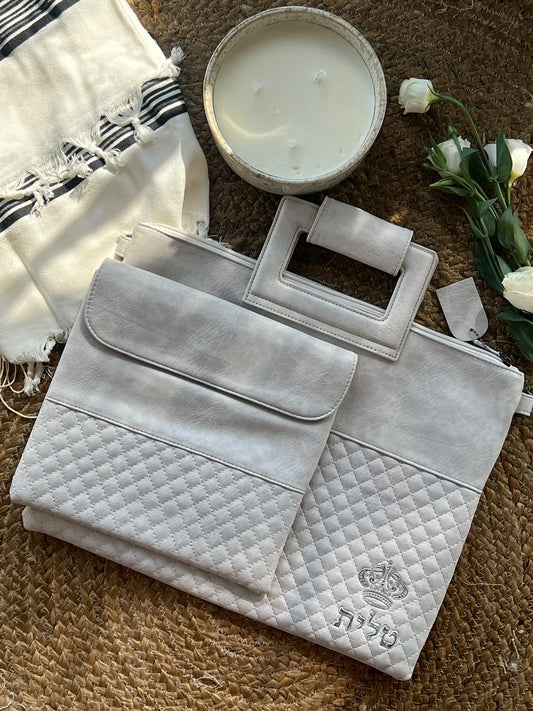 תיק טלית תפילין דגם "ריבועים" - ידית