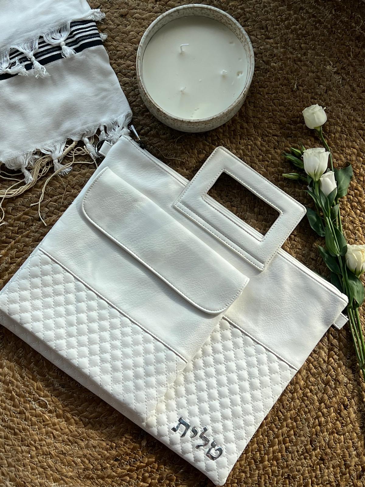 תיק טלית תפילין דגם "ריבועים" - ידית