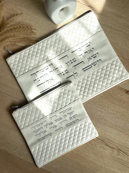 סט טלית תפילין מהודר - דגם "יברכך ריבועים"