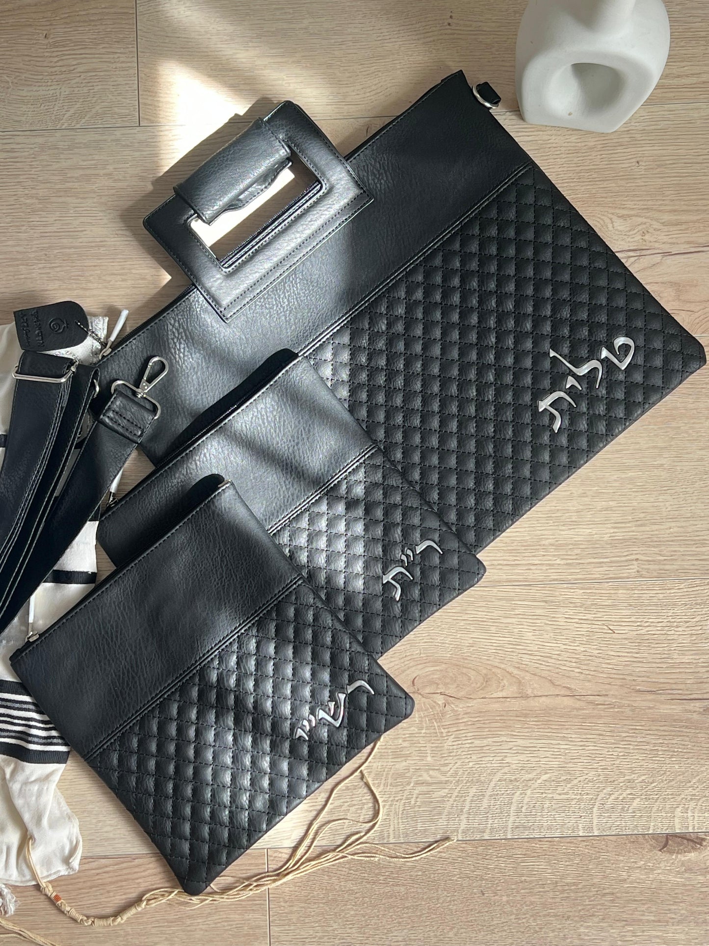 תיק טלית ותפילין -דגם ר"ת - רש"י